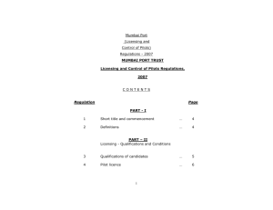Licensing and control of pilots regulations 2007