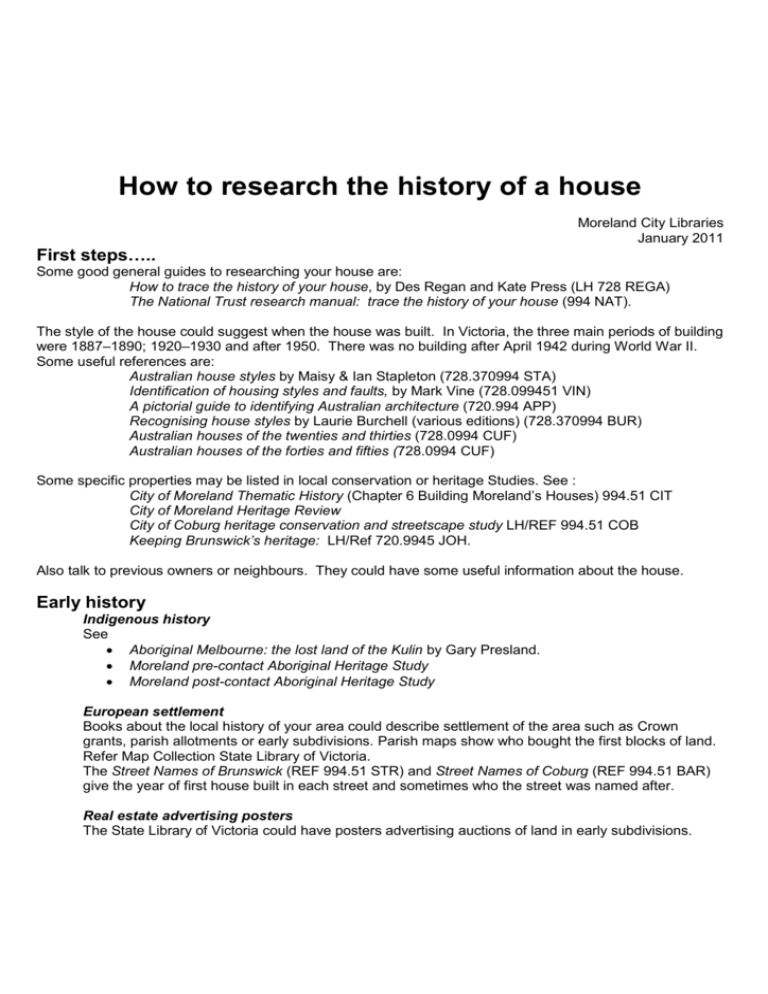research a house history