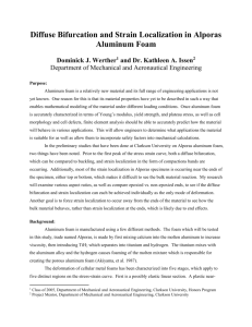 Diffuse Bifurcation and Strain Localization in Alporas Aluminum Foam