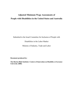 Subminimum Wage (SMW) Assessments and Impacts -