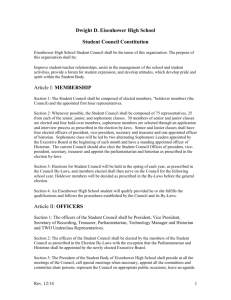 2014-15 Student Council Constitution