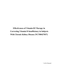 Effectiveness of Vitamin D3 Therapy in