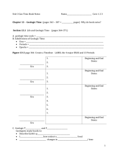 Unit 3 Geological Time Reading Packet