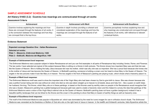 91483 Sample Assessment Schedule