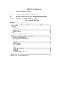 MEEN Co-Op Guidelines - Career Center