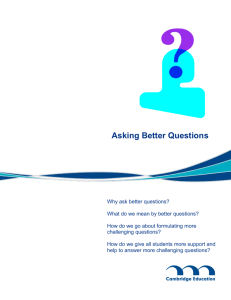 Handout 3 Asking Better Questions