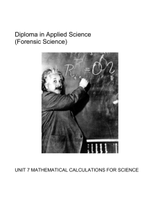 unit 7 mathematical calculations for science