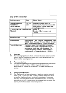 Report - Westminster City Council