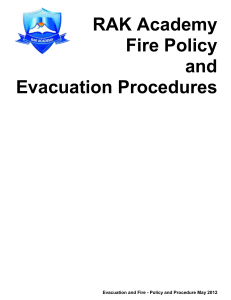 RAK Academy Evacuation Fire Policy Procedure