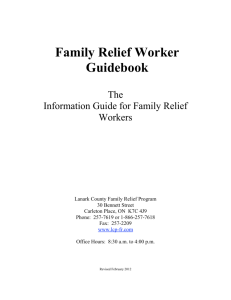 integrated - Family Relief Programs