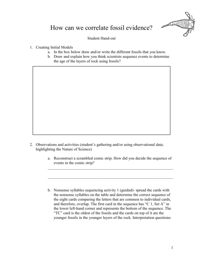 how-can-we-correlate-fossil-evidence