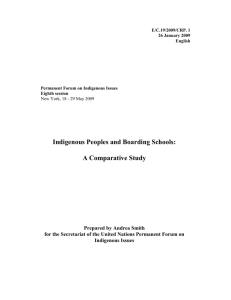 comparative study on indigenous peoples and boarding schools