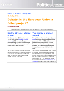 Global politics: Is the European Union a failed