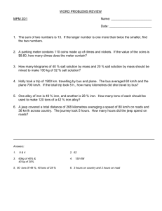 Word Problems Review