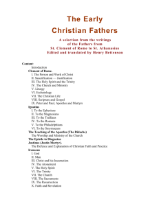 THE EARLY CHRISTIAN FATHERS by Henry Bettenson