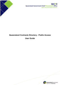 Help - Queensland Contracts Directory