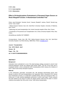 Effect of N-Acetylcysteine Pretreatment of Deceased Organ Donors