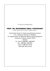 CV of Dr. Iqbal Choudhary