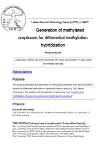 Generation of methylated amplicons for differential
