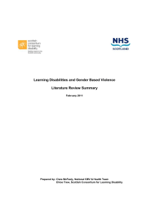 Learning Disability and Gender-Based Violence