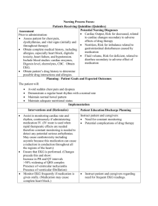 Nursing Process Focus: Quinidine (Quinidex)