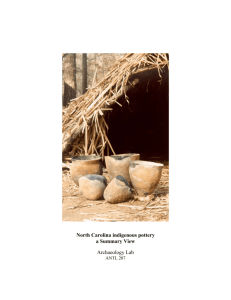 North Carolina indigenous pottery