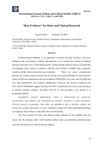Best evidence method for basic and clinical research