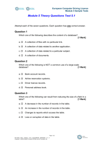 Module 5 Theory Questions Test 5.1