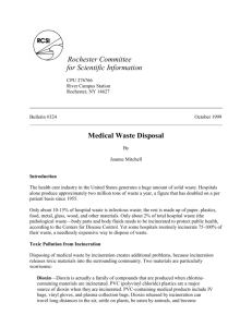 Medical Waste Disposal - Rochester Committee for Scientific
