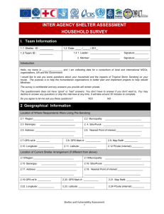 RAPID SHELTER ASSESSMENT FORM - Philippines