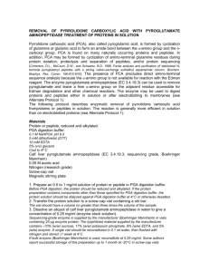 REMOVAL OF PYRROLIDONE CARBOXYLIC ACID WITH