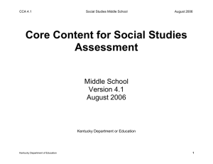 Core Content for Social Studies Assessment Middle School