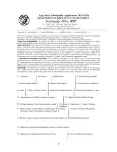 Yap State Scholarship Application 2007-08