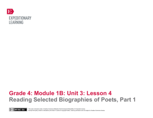 Grade 4: Module 1B: Unit 3: Lesson 4 Reading Selected