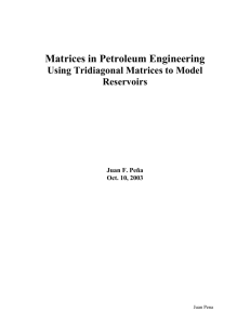 Matrices in Petroleum Engineering