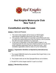 NEW BY-LAWS - RED KNIGHTS NY 9
