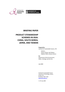 Product stewardship schemes in Asia