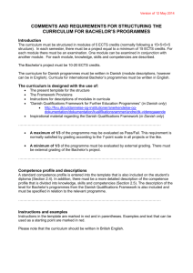 Chapter 3: Content and Organisation of the Programme