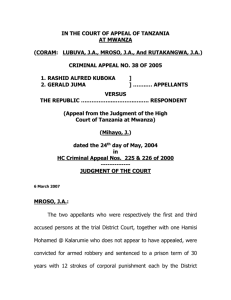 word - The Judiciary of Tanzania