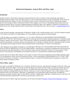 Bioelectrical Impedance Analysis (BIA) and Phase Angle