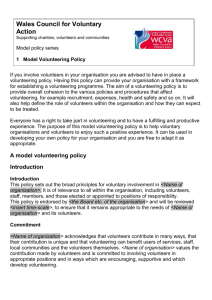 4.3 Model volunteering policy - Wales Council for Voluntary Action