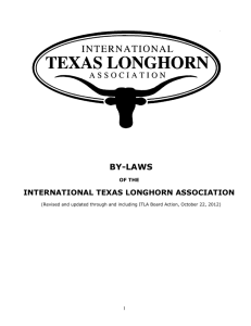 article one - International Texas Longhorn Association