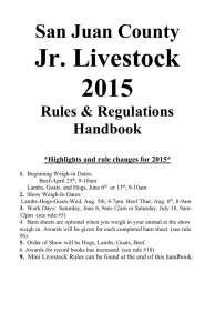 2015 Junior Livestock Exhibitors Handbook