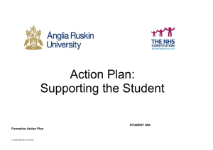 Action Plan: Supporting the Student STUDENT SID: Formative