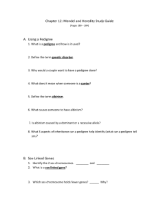 Chapter 12: Mendel and Heredity Study Guide (Pages 280 – 284