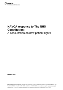 NAVCA response to The NHS Constitution: A consultation on new