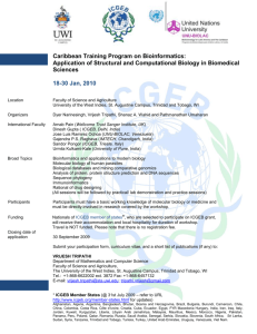Caribbean Training Program on Bioinformatics: Application of