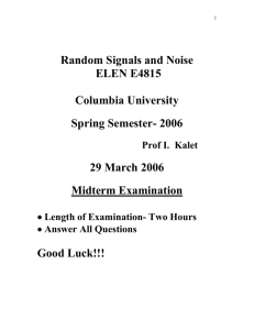 2006 Midterm Exam - Columbia University