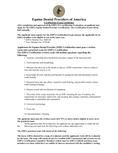 Certification Test Guidelines - Equine Dental Providers of America