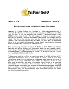 TriStar Announces $3 Million Private Placement